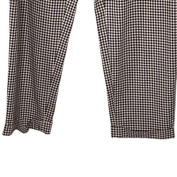 Evan Picone Women's Yellow & Blue Plaid High-Rise Straight-Leg Pants Size 14 - Picture 7 of 10